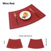 PU-Leder Fächerförmiges Platzset Chinesischer Stil Westliches Platzset Wärmeisolationsmatte Restaurantgebrauch
