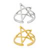 Thumb Ring Hollow Star Shape Adjustable Opening Design Finger Ring Titanium Steel Finger Band Versatile Jewelry Gift