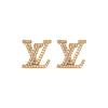 Lv Ikonisches Logo Metallohrringe Damenohrringe Gold M00609