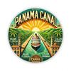 Vintage Metal Wall Sign Panama Canal Aluminum Poster Retro Home Decor Kitchen Bedroom