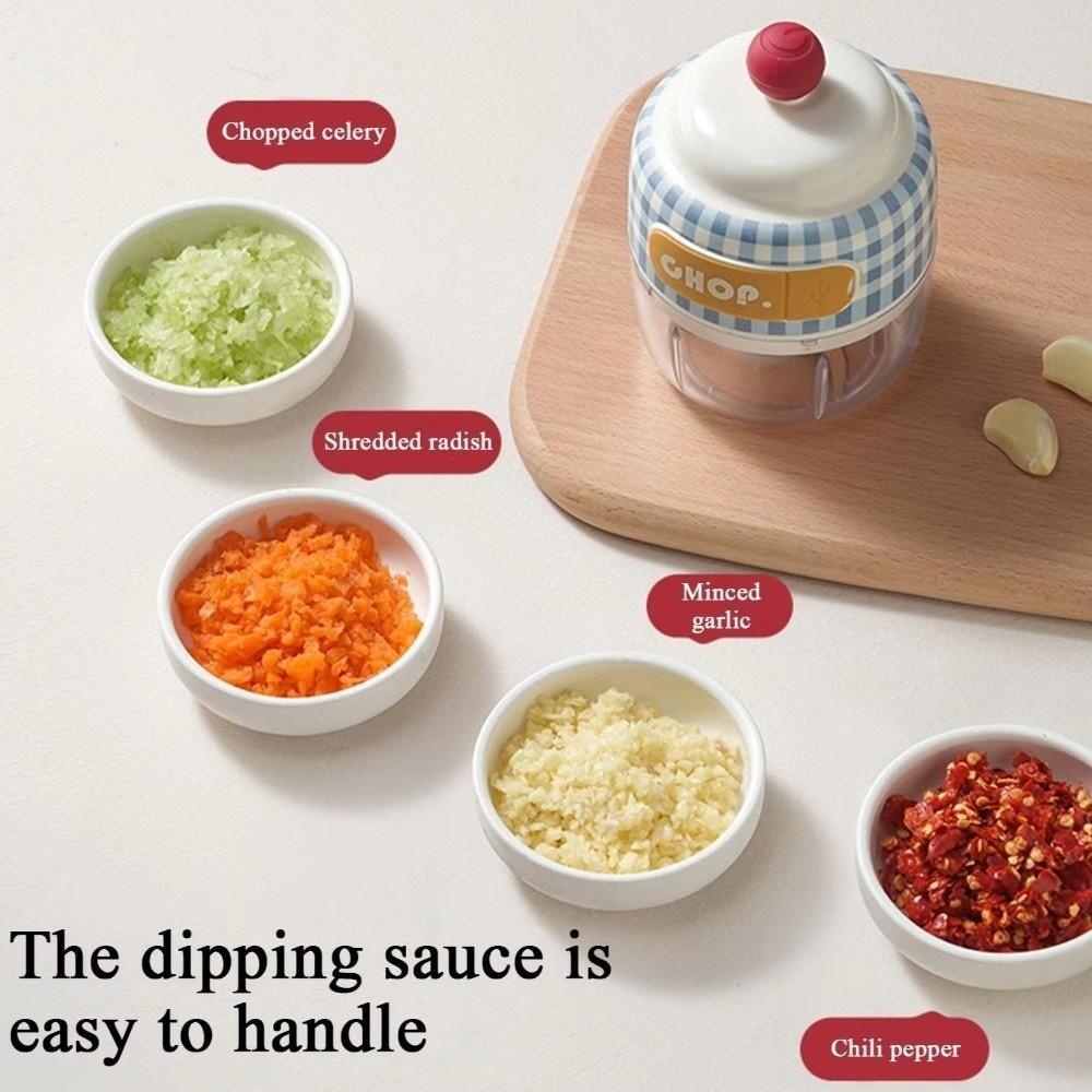 Detachable Electric Garlic Chopper Multifunctional Handheld Garlic Crusher Food Preparation