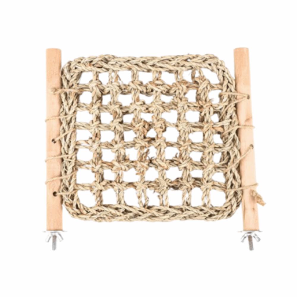 

Handwoven Straw Reptile Hammock Breathable Woven Durable Bird Swing Mat Chewable Decorative Foraging Mat Toys Hamster Cage