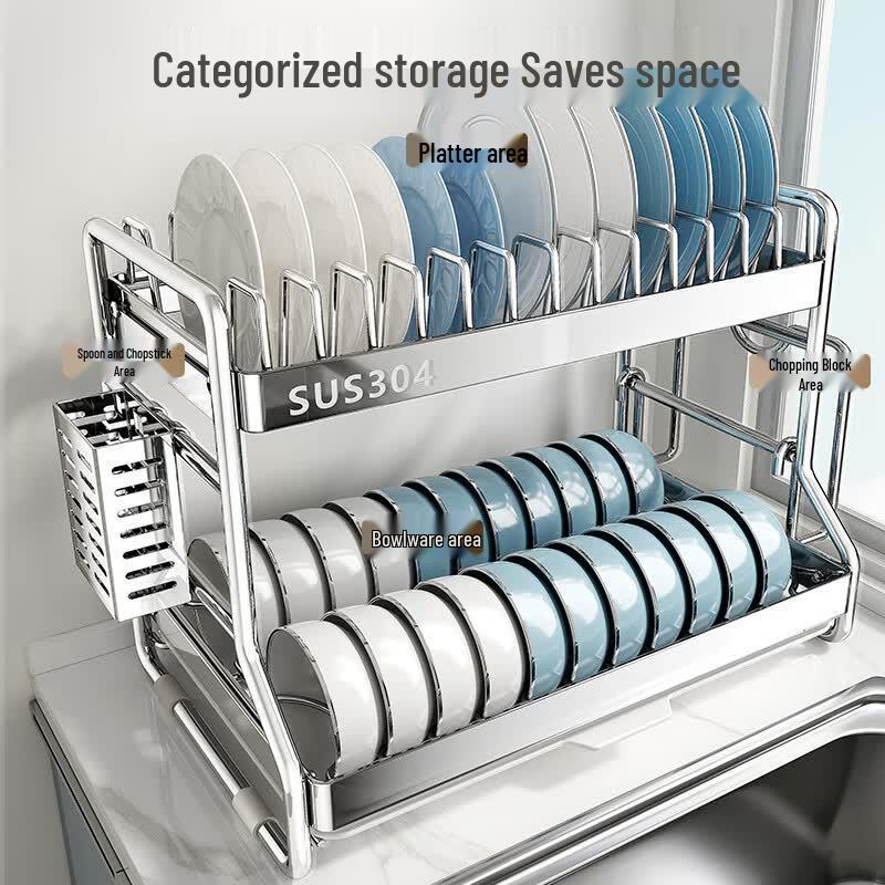 304 Stainless Steel Kitchen Dish Drying Rack