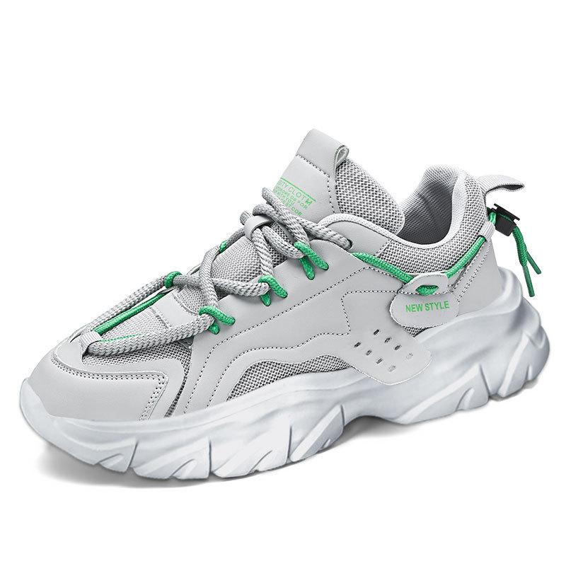 

2025 new men s shoes casual dad shoes running sports shoes men s platform trendy shoes summer non-slip breathable mesh 44