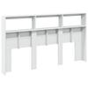 LED Headboard with Shelves White 180 x 17 x 102 cm