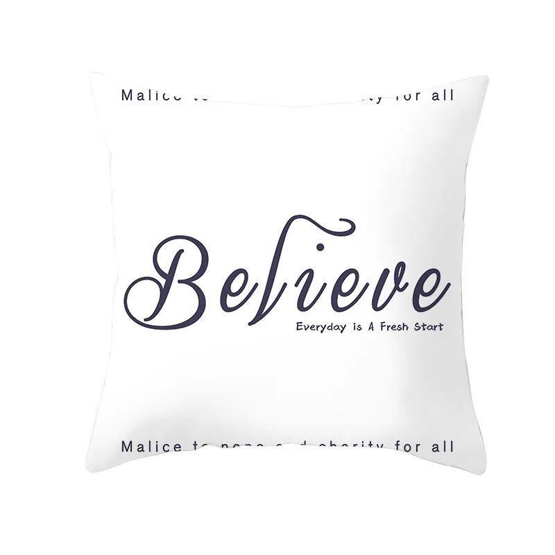 Nordic Yellow Geometric Pillowcase Home Sofa Pillow Cushion Cover