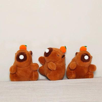 Podion Jeju Tangerine Bubble Gum Capybara Doll Keychain