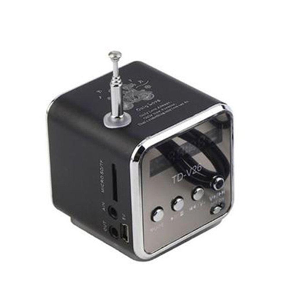 

Портативное мини FM-радио Автомобильные аксессуары Автомагнитола Ретро динамик Bluetooth-динамик MP3-плеер чёрный