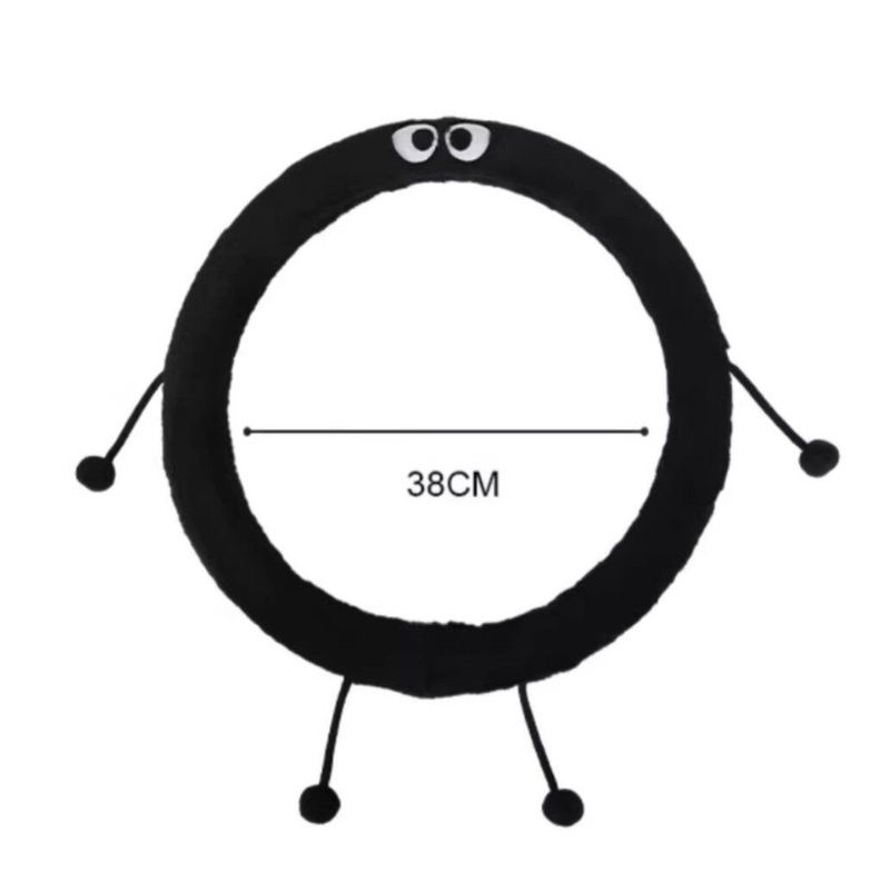 Car Steering Wheel Cover Winter Cute Short Plush Winter Cartoon Universal Car Steering Wheel Protective Cover