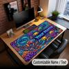 Fish Ocean Theme Custom Mouse Pad Personalized With Name Text Customized Desk Mat For Office Home Decor