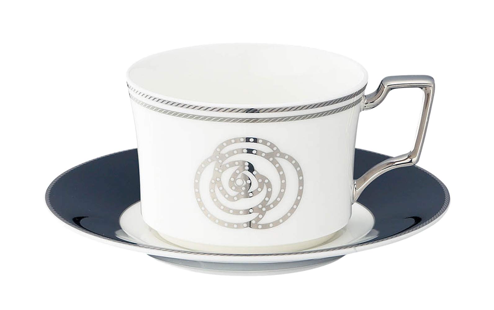 

Noritake Aidan White Bone China Cup and Saucer (for both coffee and tea), 240cc, T93687/4867-2