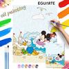 Disney Mickey Donald Beach Paint By Number Kit Drawing Canvas DIY Picture Home Decor Art Wall Painting Gift For Living Room Decor Set