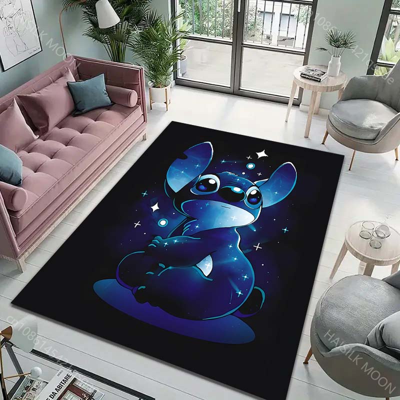 Potdemiel 3D Stitch Cartoon Rug Carpet for Living Room Children Bedroom Mat Sofa Doormat Floor Rug Home Decor Mat Fast Shipping