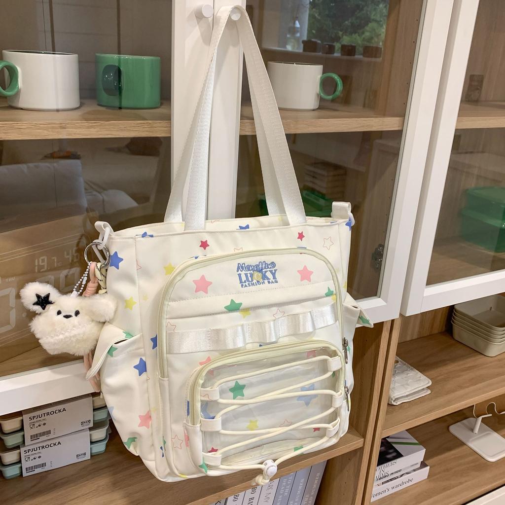Tornister, wysoka wartość, świeża i urocza kosmetyczka z nadrukiem gwiazd dla kobiet na czas wolny, prosta i lekka listonoszka