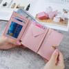 Korean Style Vintage Short Women's Wallet - PU Leather, Three-Fold Card Holder