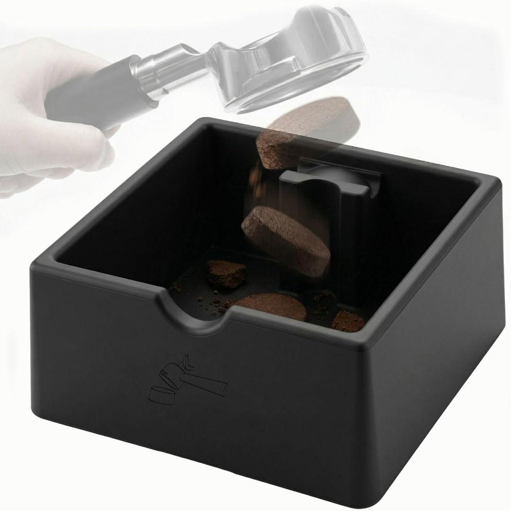Silicone Espresso Knock Box Non-Slip Base Coffee Puck Box Coffee Grounds Bin  Espresso Accessories