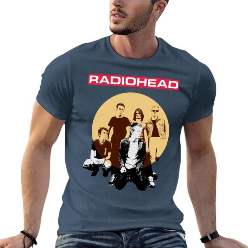 Radiohead Alternative Rock Band Oversized T Shirt Fashion Men Clothing Short Sleeve Streetwear Plus Size Tops Tee S