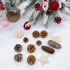 DIY Christmas Tree Decor: Dried Pine Cones, Cotton Floral Art, and Wreath Accessories for Photography and Bouquet Arrangements