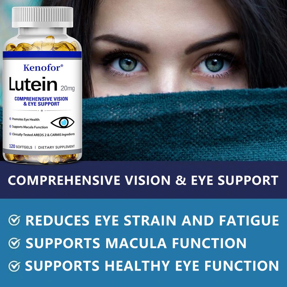 Lutein schützt die Augen und erhält das Sehvermögen.. 120 Kapseln.