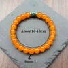 TK Healing Crystal Elastic Bracelet - Orange & Turquoise Stones for Prosperity & Good Luck, 8mm
