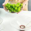 Qinkai Glass Fruit & Snack Plate with Wooden Base