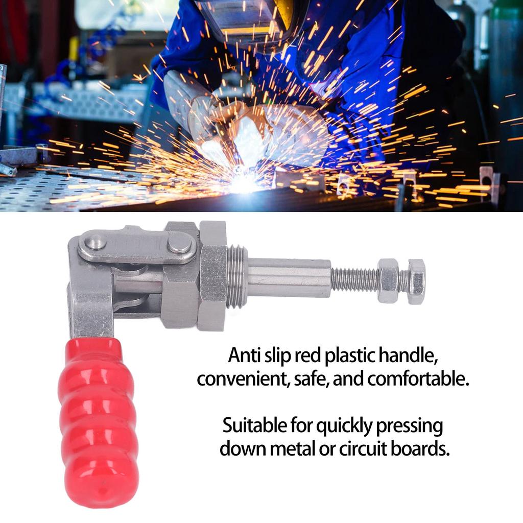 Plunger Stroke Toggle Clamp Toggle Clamp Push Pull Quick Release Stainless Steel Plunger Stroke 91kg Holding Force Toggle Clamp