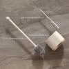 Silicone Wall Mount Toilet Brush Set Quick Dry Drain Base Efficient Gap Cleaning for Bathroom Use