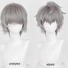 High Quality Till Cosplay Wig Short Silver Grey Heat Resistant Synthetic Hair Anime Cosplay Wigs + Wig Cap