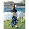 Women's Leisure Summer Unique Beautiful Sunscreen Cardigan Dress Vacation Wind Floral Suspender Dress Set