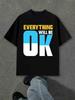 Men's T-Shirt Y2K Everything Will Be Ok Black