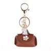 Xiaohongshu Mini Keychain Bag - Cute & Stylish Coin Purse and Korean-Style Leather Car Key Pendant