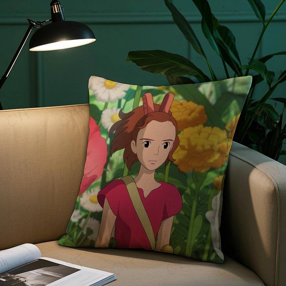 The B-Borrowers Arrietty Anime Pillow Case Custom Printed Brushed Fleece Pillow, Baby Skin-Touch, Eco-Friendly Dye-Sublimation C