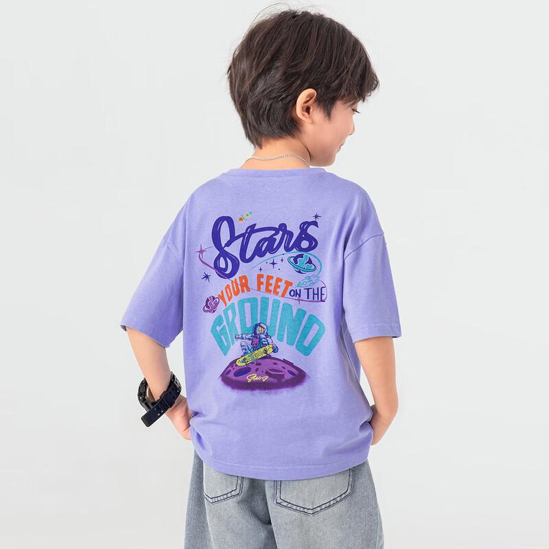 Duoduojia Boys Cooling Short Sleeve Printed T-Shirt 160