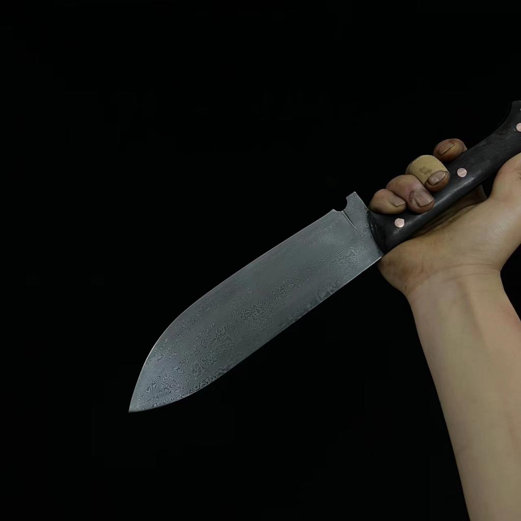 8 Inch Wood Chopper Knife Sharp Chef Cleaver Machete Damascus Steel Blade Handmade Longquan Kitchen Knife Meat And Poultry Tools