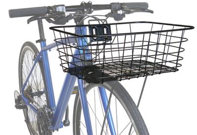 Captain Stag Y-5256 Front Basket, Wire Basket, Front Use, Square, Shallow, Black