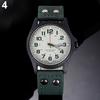 Men's Date Arabic Numerals Dial Faux Leather Band Sport Quartz Wrist Watch