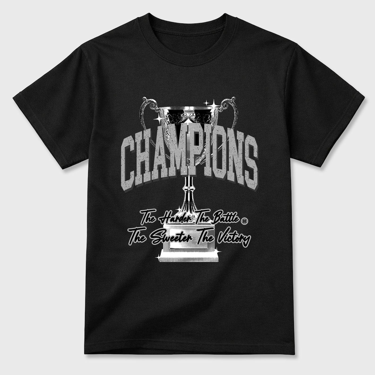 Champions Trophy graphic tee. Streetwear Brand Graphic T-Shirt. AJ6 Cap and Gown 3XL