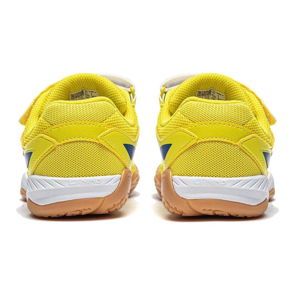 Li Ning Comfortable Slip Resistant Abrasion Resistant Low top Kids' Training Shoes White Yellow Teenagers APTP008-3