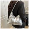 Retro Large Capacity Soft Leather Tote Bag With Knot Casual Double Shoulder Bag Trendy Sle Women'S Handbag