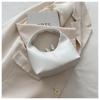 Small Bag Pu Leather Handbag Candy Color Crescent Bag Fashion Underarm Bag  Travel