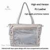 Japanese Sweet Women Ribbon Ita Bag Cute Girl Transparent Handbags Large Capacity Tote Bag Aesthetic Shoulder Bag