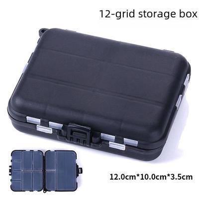 12-Compartment Flip-Cover Fishing Lure Box: Minnow, Vib, Bait Storage for Outdoor Anglers