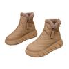 Thick-bottomed fleece thickened warm plush snow boots winter new lightweight non-slip short boots