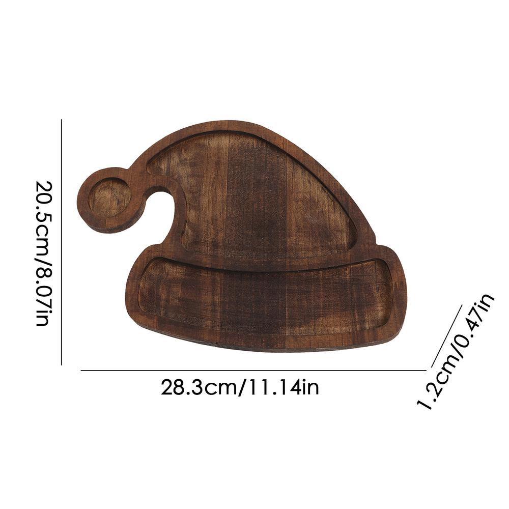 

Деревянная тарелка-поднос в форме рождественской елки, суши-тарелка, конфеты, закуски, десерт, сервировочное блюдо для еды, десерта, фруктов, 2024, праздничные атрибуты