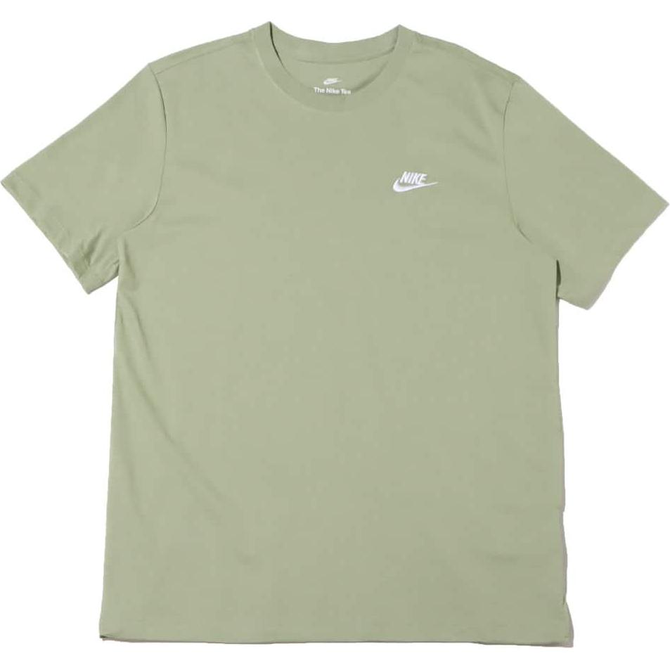 Nike Logo Embroidered Round Neck Pullover Short Sleeve T-Shirt Unisex T-Shirts Oil-Green AR4999-386