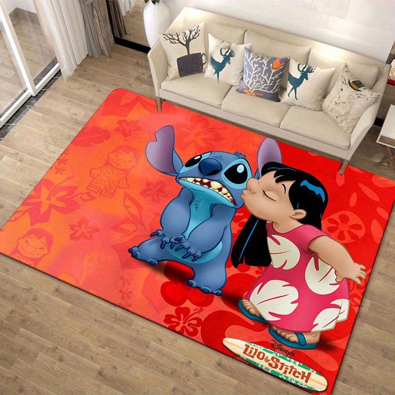 1pz Tappeto Area Tappeto Disney Lilo e Stitch Antiscivolo Lavabile a Mano Tappetino per Pavimento Adatto per Soggiorno Camera da Letto Decorazione Casa