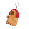 Fun and Fashionable Capybaras Sturdy Plush Keyring Customizable Stylish Outfits Charm Pendant for Unique Styles