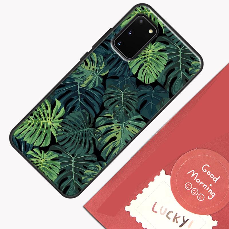 Leaves Monstera Green Phone Case For Samsung Galaxy S24 S26 Ultra S20 S21 S22 S23 S25 Plus S10 S25 FE Cover Shell
