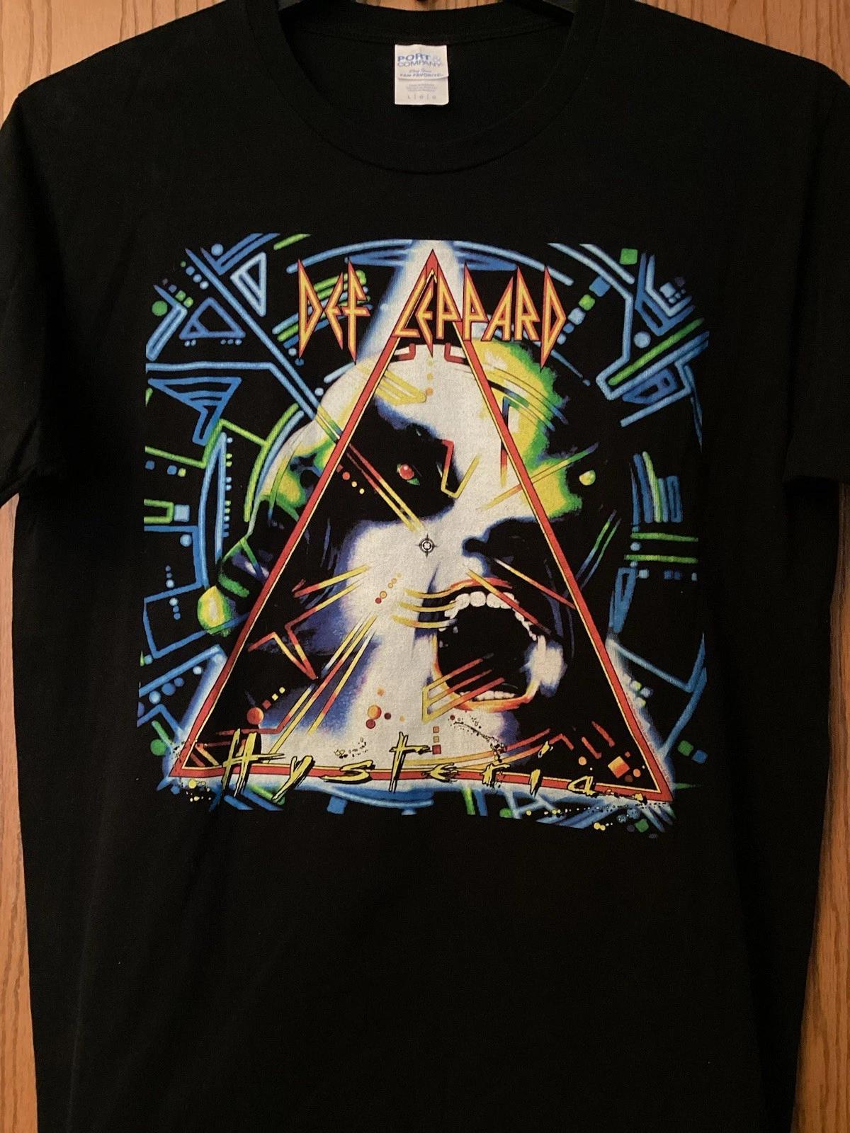 Def Leppard - “Hysteria” - Black Shirt - L - Port & Company L