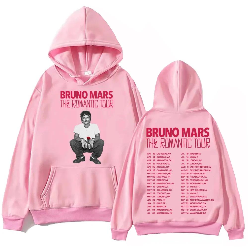 

Bruno Mars The Romantic Tour 2026 Hoodie Man Woman Harajuku Long Sleeve Pullover Tops Sweatshirt Gift XXL червоний